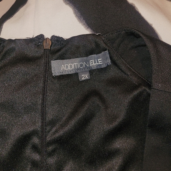 Addition Elle Black and White Sleeveless Shift Dress 2X - Picture 6 of 6